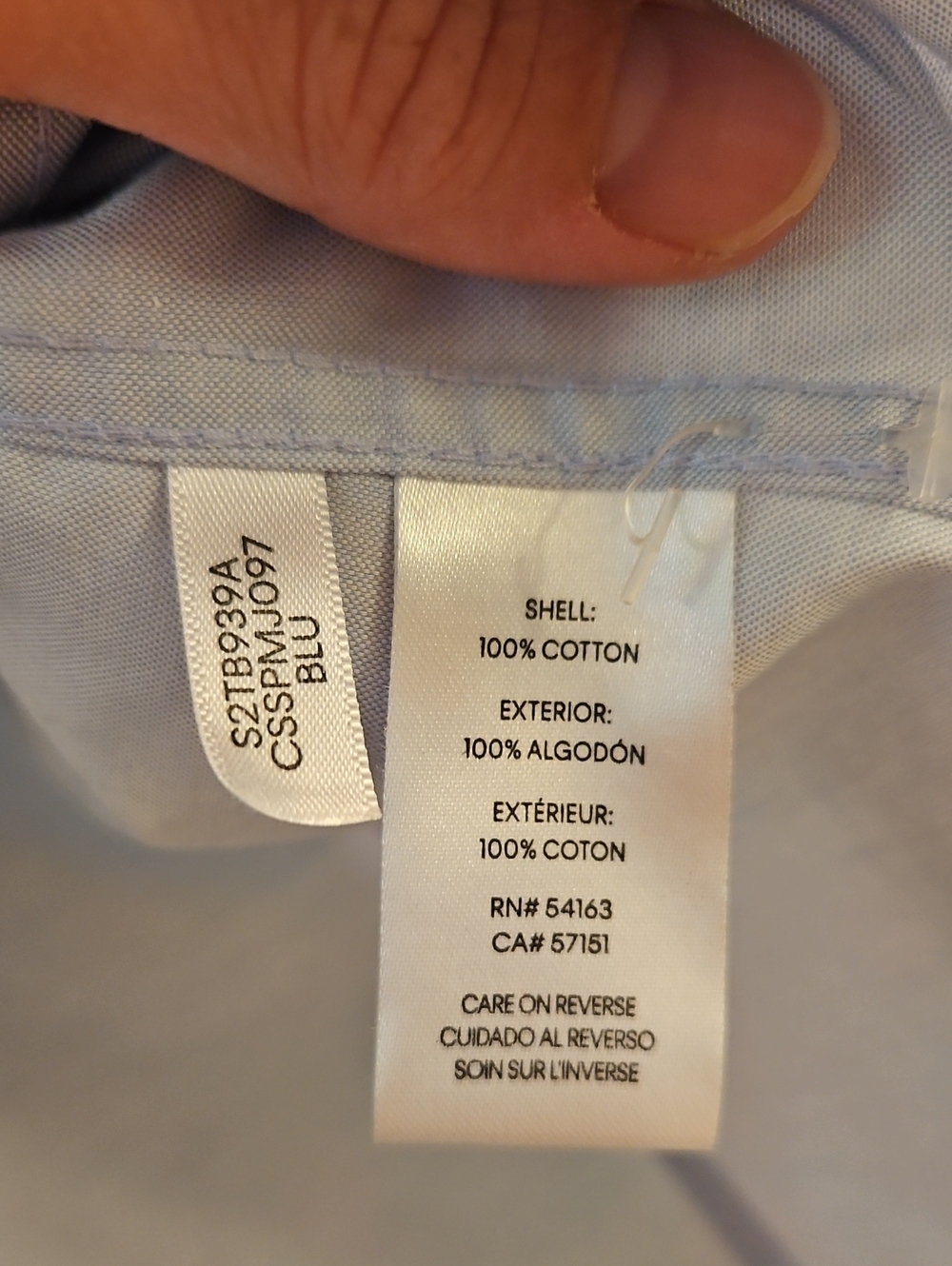 Calvin Klein No-Iron Light Blue Sleeveless Fitted Blouse, 8, Minimalist - Picture 4 of 9